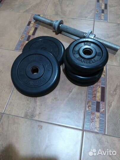 Гантеля разборная обрезиненная MB barbell