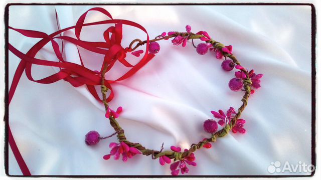 Венок для волос ручной работы