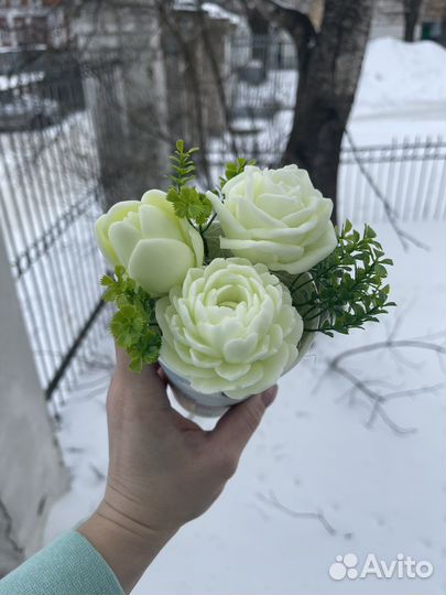 Букет цветов из мыла на 8 марта