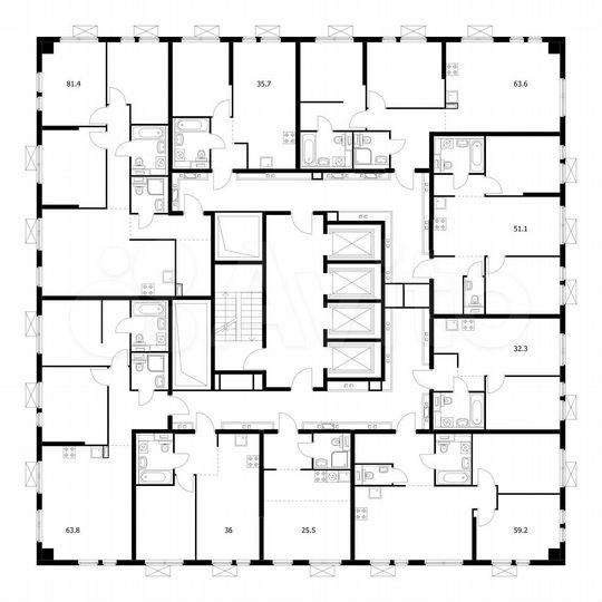 2-к. квартира, 59,2 м², 8/33 эт.