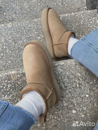 UGG Mini Platform Beige женские (Арт.4352)