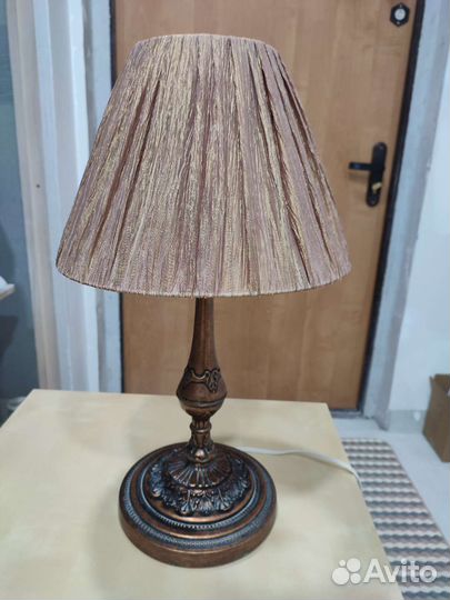 Лампа настольная старинная металл, СССР. Торг