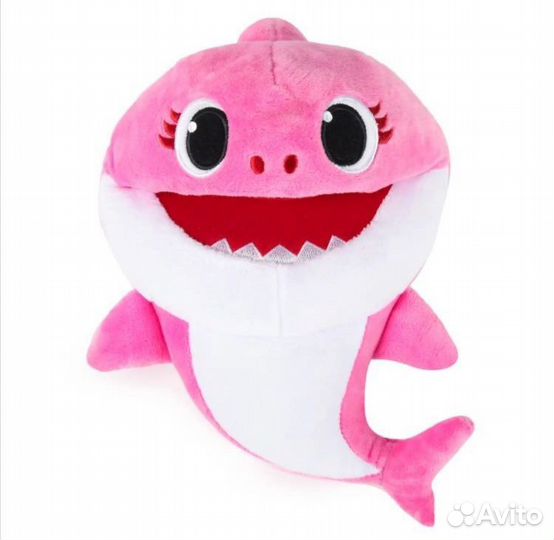 Baby shark большие, жёлтый и розовый