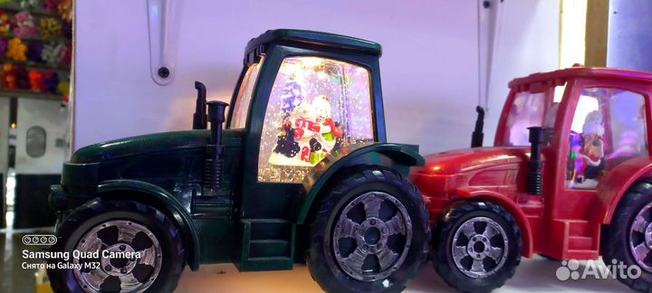 Новогодний светильник трактор