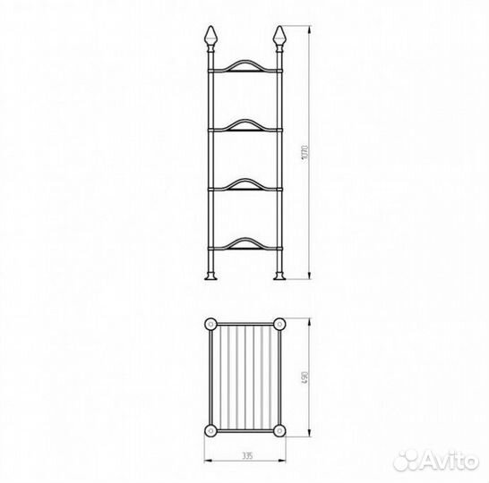 Этажерка Migliore Mirella 26627 хром