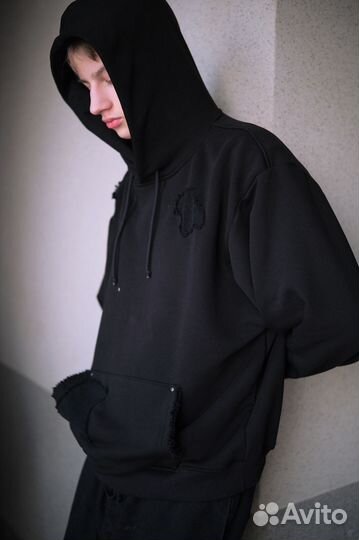 Худи черное мужское