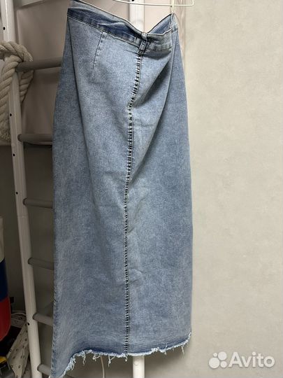 Джинсовая юбка длинная 44 новая