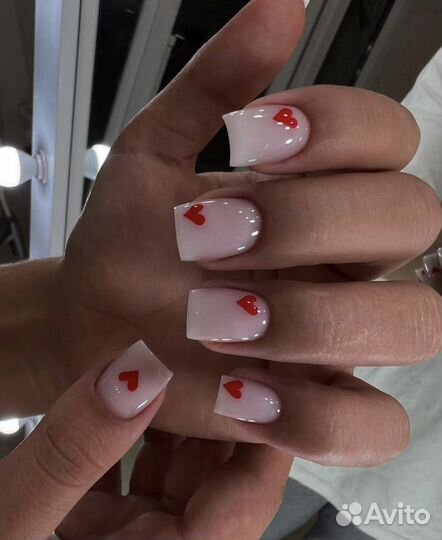 Маникюр гель лак наращивание ногтей