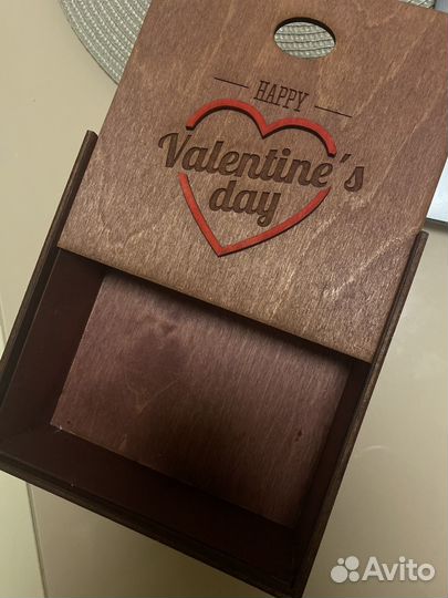 Коробка подарочная квадратная деревянная