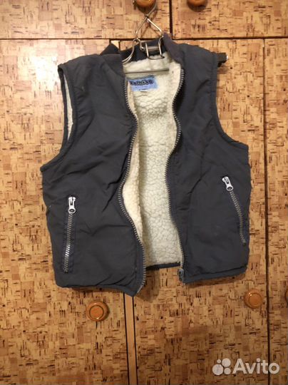 Полукомбинезон и жилет на меху(овчина) 98 рост