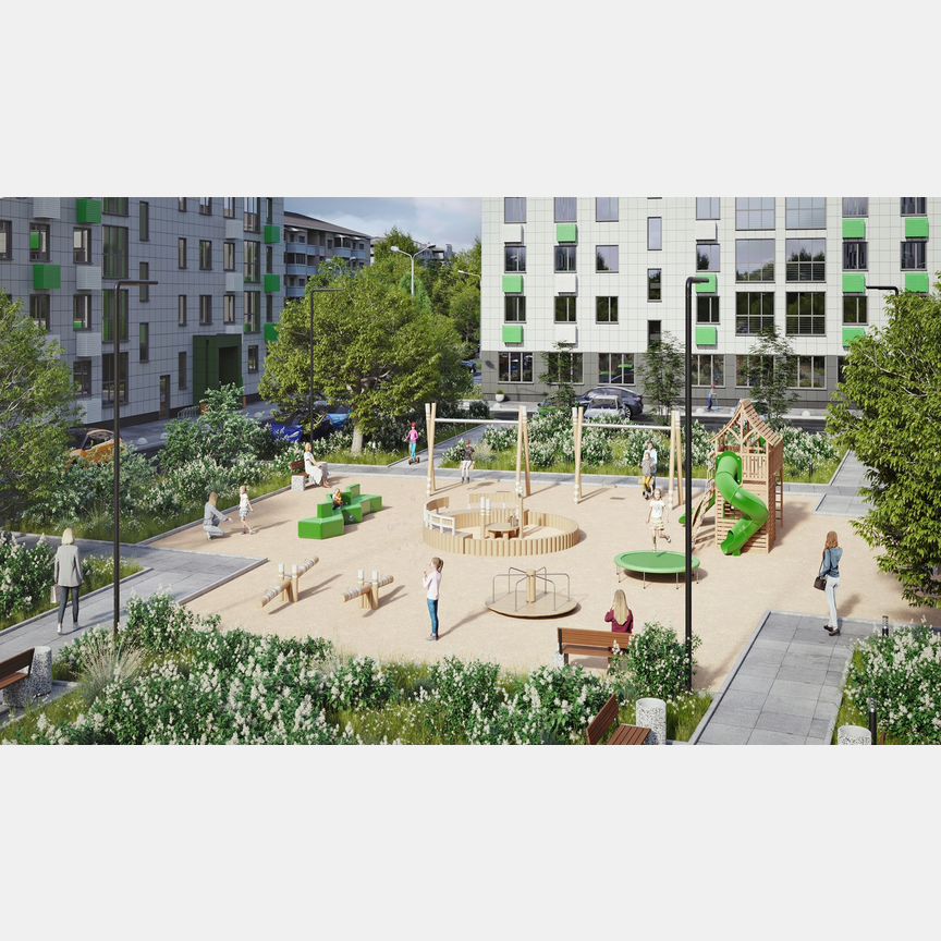 2-к. квартира, 61,9 м², 6/9 эт.