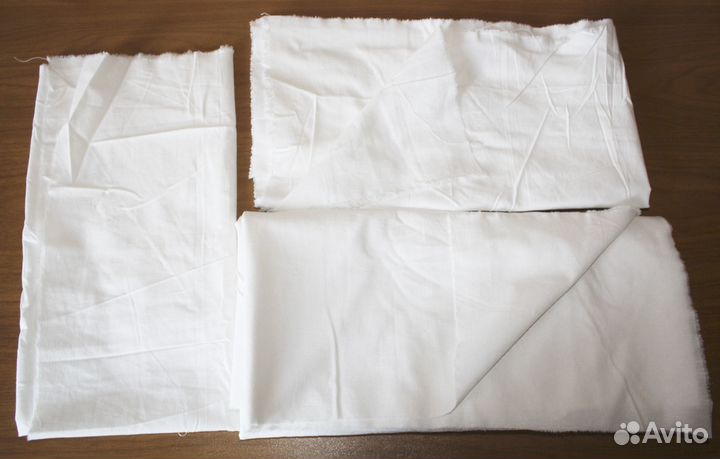 Ситец белый советских времён - 2 отреза (4 метра)
