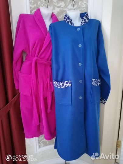 Халаты махровые, шёлковые и флис