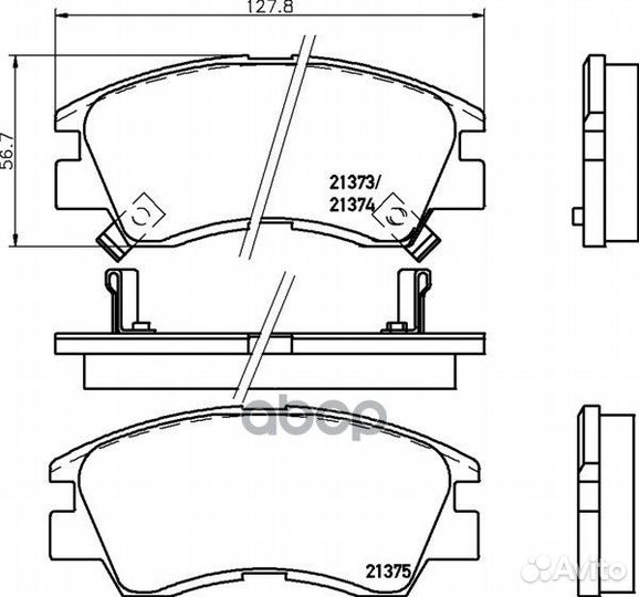 Колодки тормозные дисковые Strong Ceramic пер
