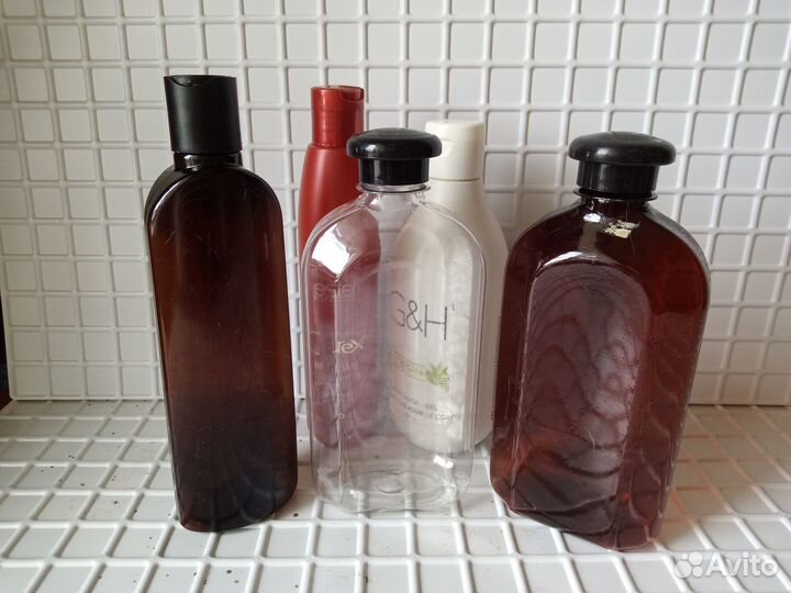 Пакетом Пустые бутылочки флаконы баночки