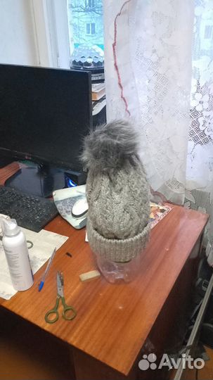 Шапка зимняя женская вязаная