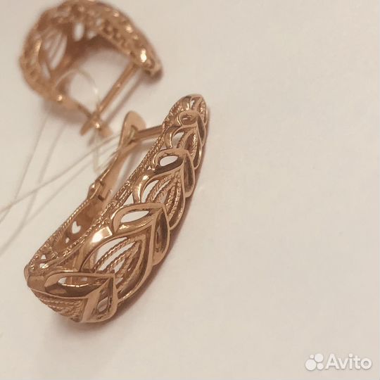 Золотые серьги 375 пробы