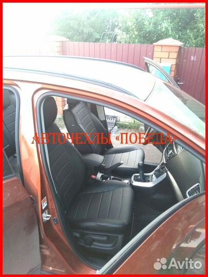 Чехлы Suzuki SX4 из экокожи чёрные Классика