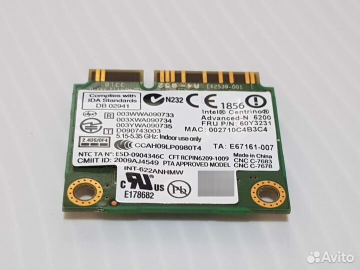 Wi-Fi модуль для ноутбука Lenovo T410.T420/T430/T5