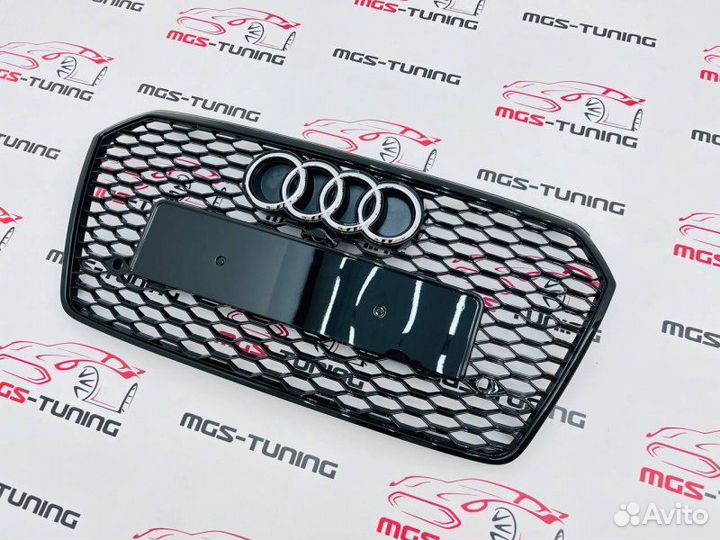 Решетка на Audi A7 14-17 гг. в стиле RS7 дизайн 3