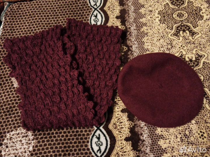 Берет женский осень/весна и шарф хомут