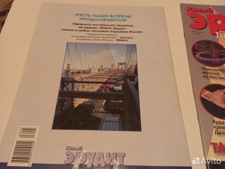 Журнал юный эрудит 2008год