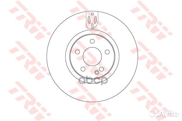 Торм. диск передн., Vito W447 DF6744S TRW