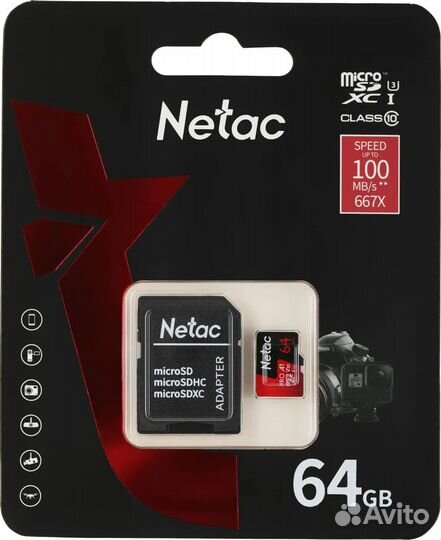 Карта памяти Netac NT02P500PRO-064G-S