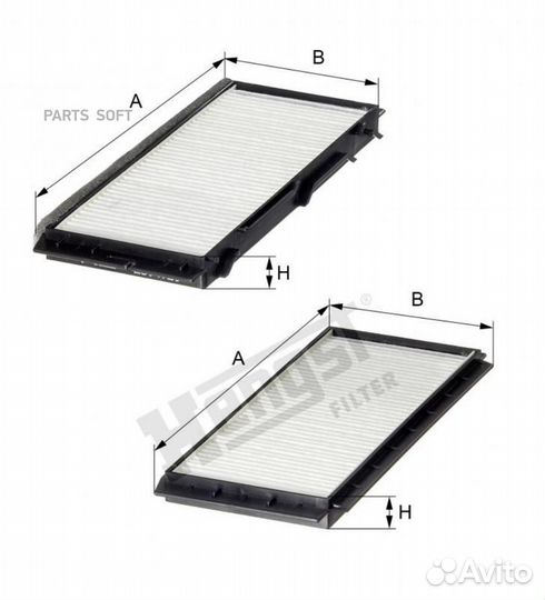Hengst filter E3928LI-2 Фильтр салона к/кт 2шт
