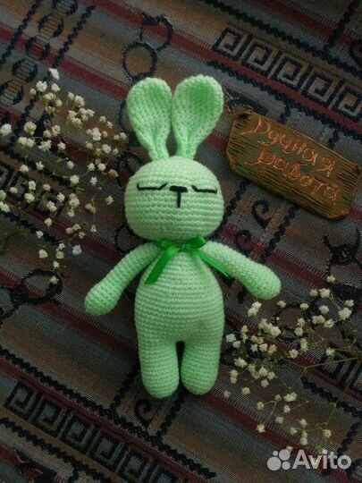 Игрушка спящий зайка