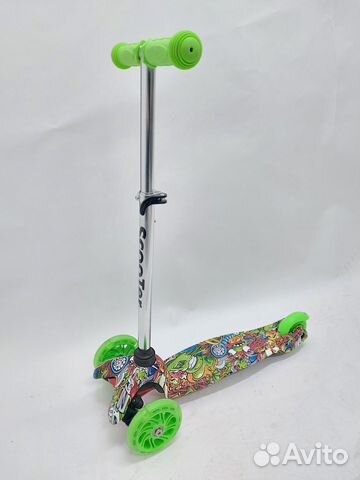 Самокат scooter mini до 40 кг графитти (новый)