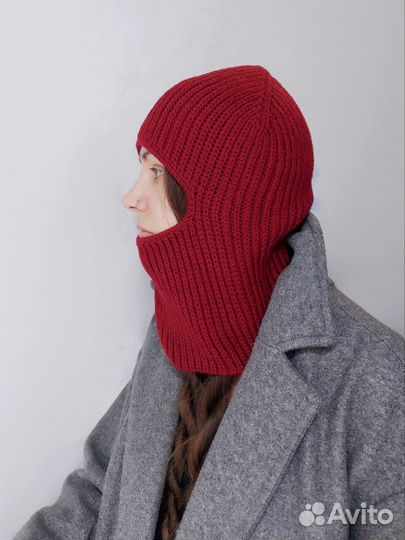 Балаклава шапка снуд вязаная руками