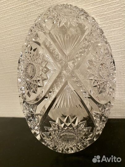 Салатник конфетница ладья Хрусталь старинный