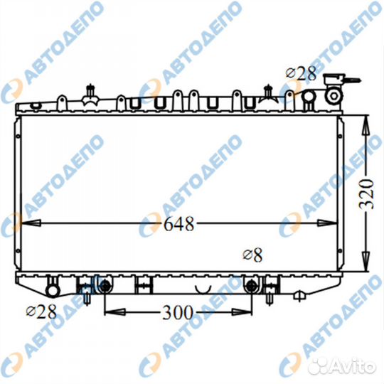 Радиатор охлаждения двигателя nissan sunny 1990 AD