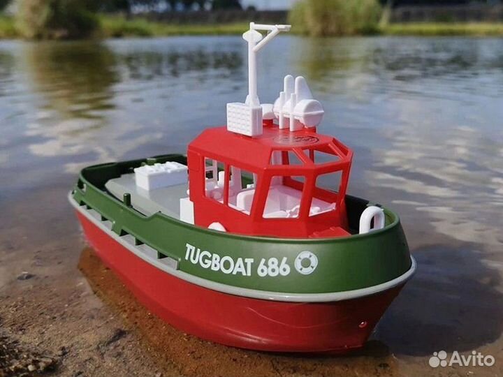 Радиоуправляемый буксир Heng Long Tugboat (зеленый