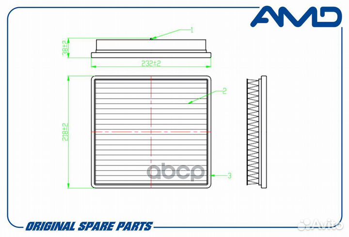 Фильтр воздушный subaru Forester SK/S14 2018- XV