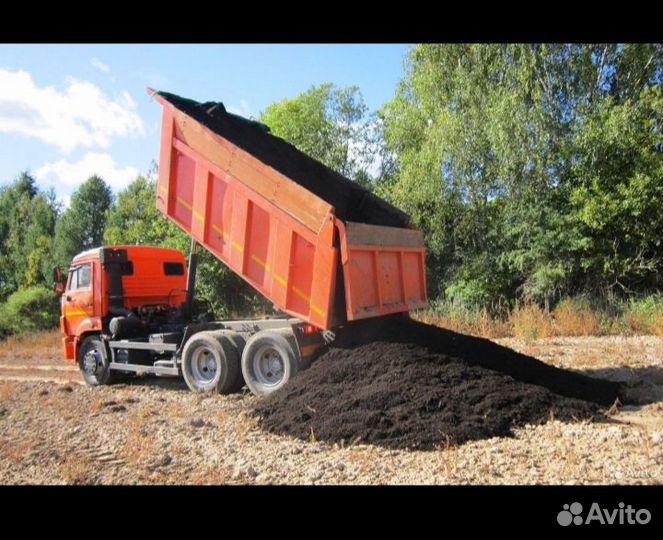 Щебень песок чернозем торфосмесь доставка от 1м3