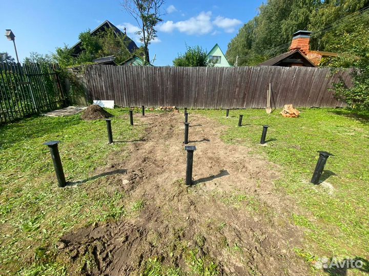 Монтаж винтовых свай под ключ