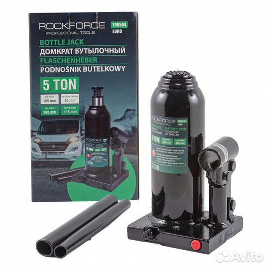 Домкрат бутылочный 5т с клапаном (высота подхвата