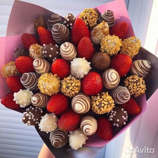 Клубника в шоколаде Букет 