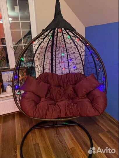 Подвесное кресло кокон для двоих