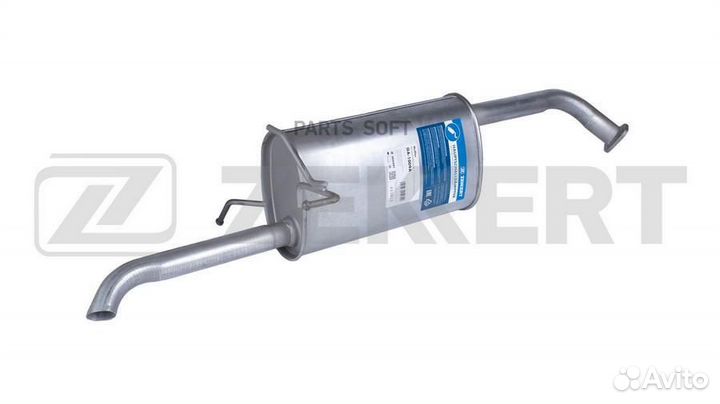 Глушитель основной Chevrolet Lacetti (J200) 05- Nubira 05- Daewoo Gentra 13- (седан) zekkert GA1009A