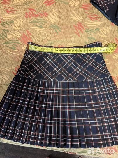 Школьная форма темно-синяя, клетка