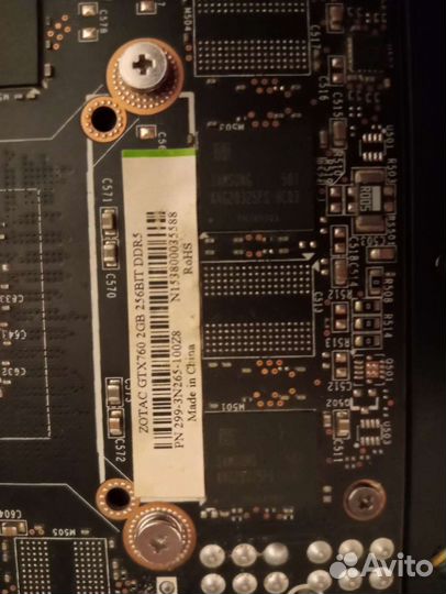 Видеокарта nvidia geforce gtx760 2GB DDR5 256 bit
