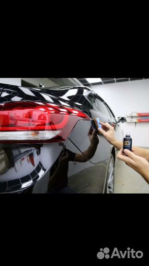 Полировка кузова фар, обработка жидким стеклом