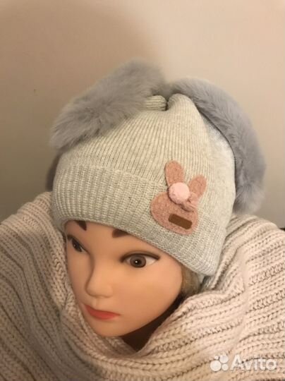 Шапка с ушками Feza от 02 месяцев до 2,5,3 лет