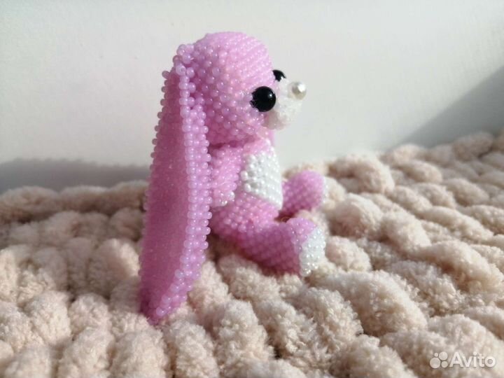 Амигуруми зайка плюшик из бисера