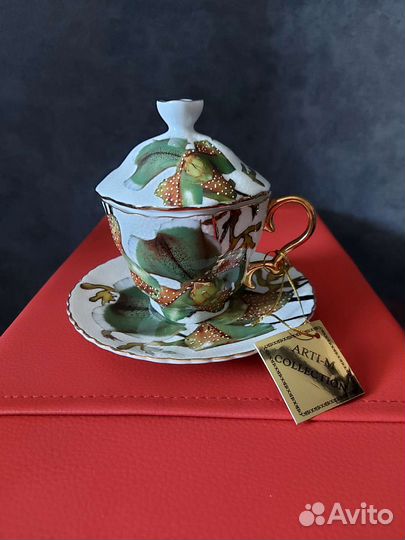 Кофейный сервиз новый, 2 чайных пары