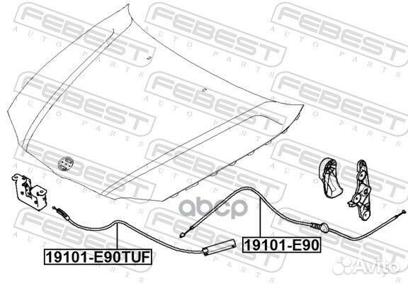 Трос привода открывания замка капота BMW 1 E81