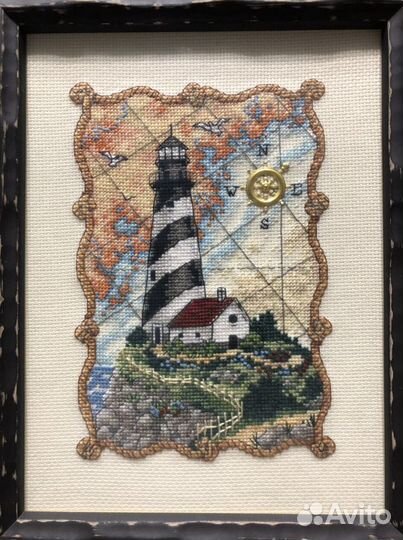 Картина вышитая крестом «Маяк»